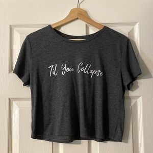 EUC Til You Collapse crop top- medium